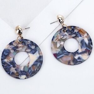 *ALAYNA* Blue Fashion Dangle Acrylic Earrings